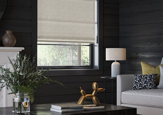 Genoa Faux Silk (Blackout), Sterling Shimmer - Motorised Roman Blind - Image 5